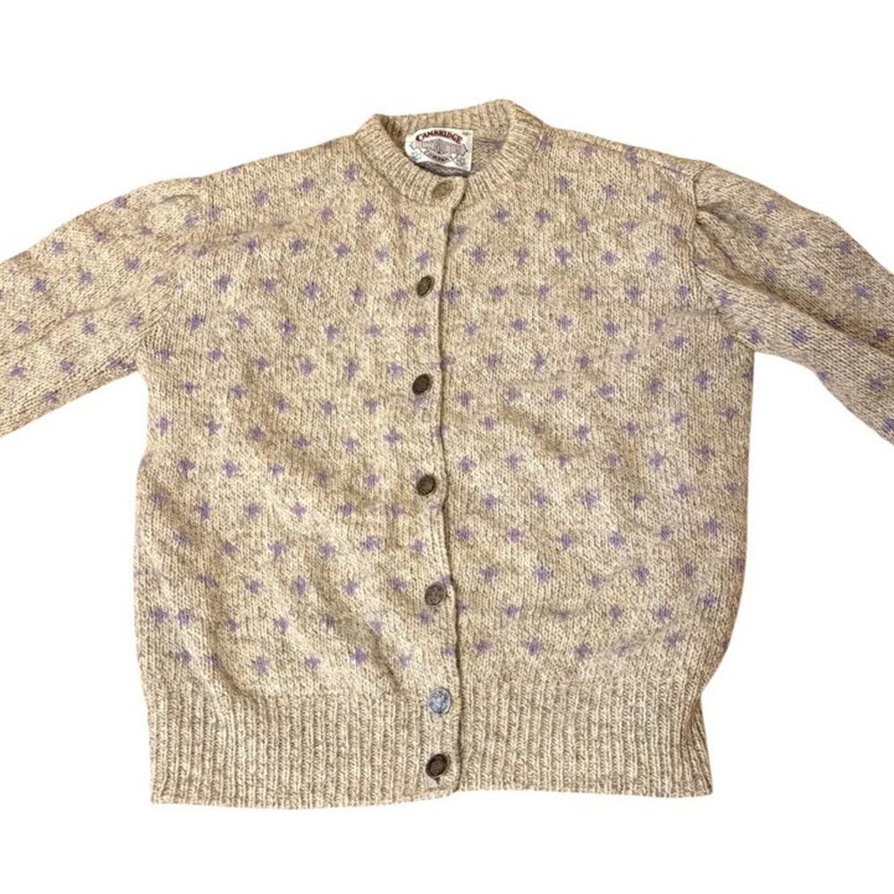 VINTAGE Cambridge Dry Goods Cardigan Sweater Medium Metal Buttons 3492-10 - Picture 13 of 13